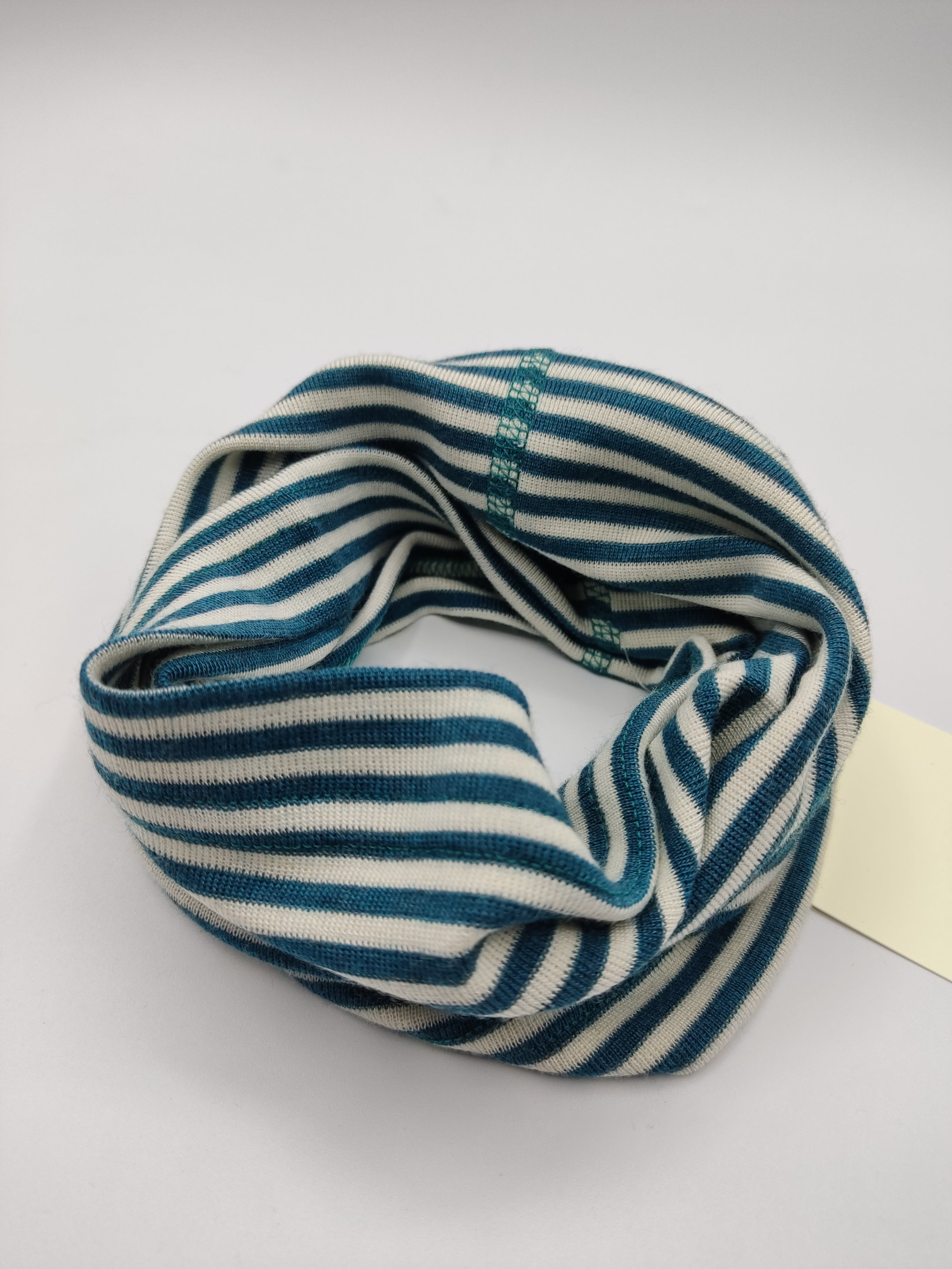 Scaldacollo in lana e seta per bambino e adulto // riga Petrol